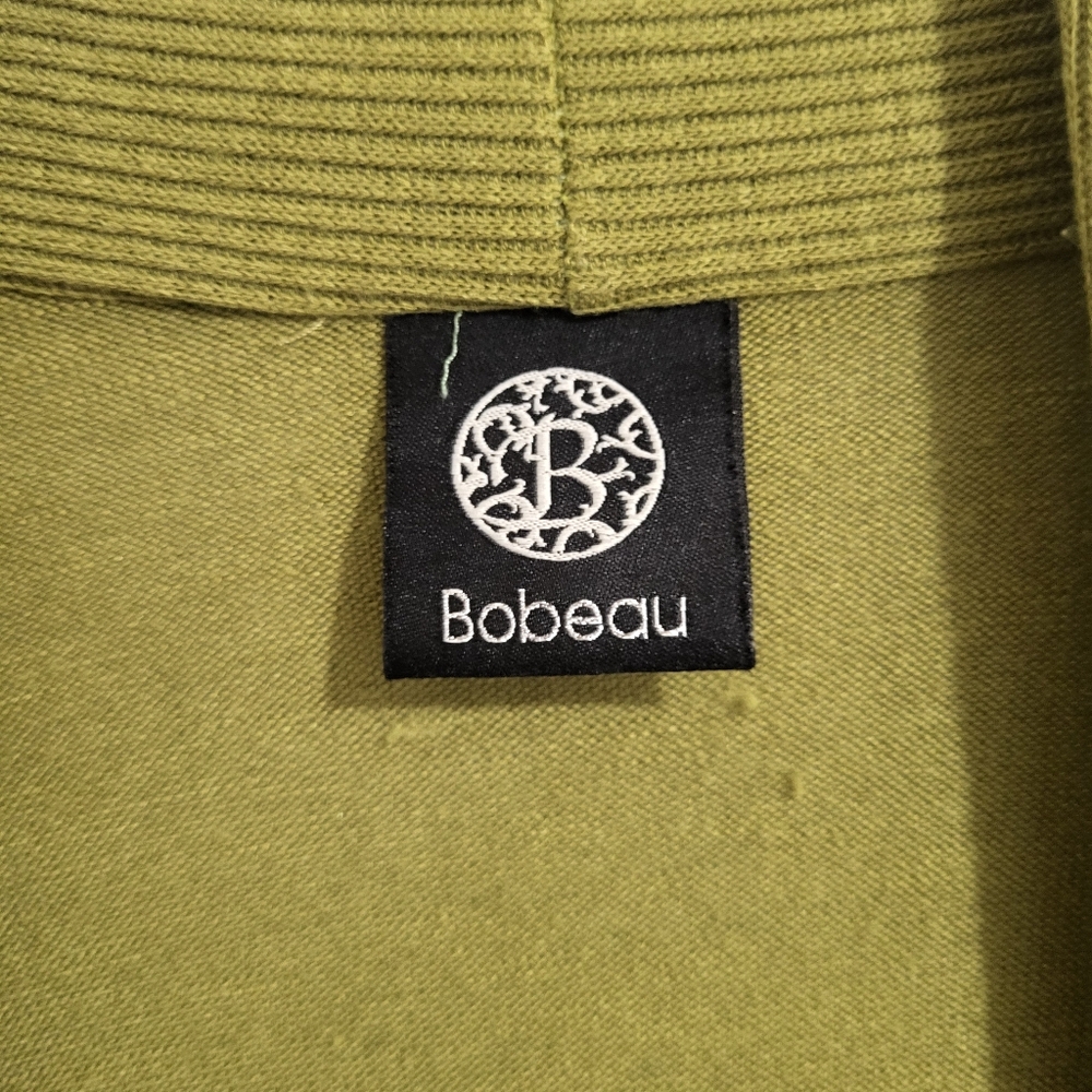 Bobeau Olive Open Front Cardigan - Picture 4 of 5